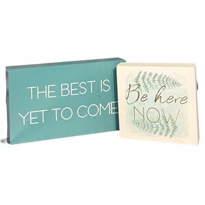 Inspirational Quote Decorative Wall Plaque Set